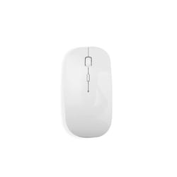 Slim Wireless Mouse 2.4GHz Optical Mice 1600DPI USB Receiver Gamer Office Thin Mouse Ergonomic Design Mice For PC Laptop Desktop - White