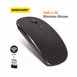 Slim Wireless Mouse 2.4GHz Optical Mice 1600DPI USB Receiver Gamer Office Thin Mouse Ergonomic Design Mice For PC Laptop Desktop - White