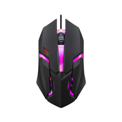 Bluetooth Wireless Mouse LED Gaming Mouse Silent Mouse Rechargeable Mouse 800-1200-1600 DPI Mouse Mic for PC Laptop Macbook - Wired LED Black