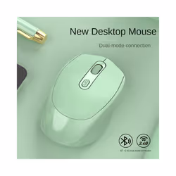 Bluetooth 5.1 Wireless Mouse Wireless Mouse Dual Mode Rechargeable Mouse 1200 DPI Gaming Mouse For Macbook Tablet Laptop PC - Pink
