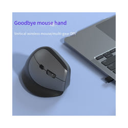Original Wireless Mouse Rechargeable Vertical Wired USB Mouse Ergonomic Luminous Mute Photoelectric Bluetooth Game Mouse - Battery 2.4GHz