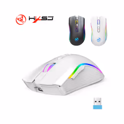 HXSJ T69 ergonomics Portable Cordless Rgb Wireless gaming Mouse Laptop Computer Wireless Mouse for game pc - T69-White
