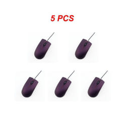 NEW Wired Mouse 1200dpi Computer Office Mouse Matte Black USB Gaming Mice For PC Notebook Laptops Non Slip Wired Gamer Mouse - B 5PCS