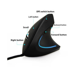 Wired Right Hand Vertical Mouse Ergonomic Gaming Mouse 800 1200 1600 DPI USB Optical Wrist Healthy Mice Mause For PC Computer