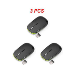 Ultra-thin Mouse 2.4Ghz Mini Wireless Optical Gaming Mouse Mice& USB Receiver Wireless Computer Mouse For PC Laptop 3500 - Style A 3pcs