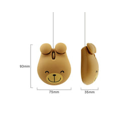 Professional Wired Mouse Cute Cartoon Animal Tiger Design 3D Kid Mouse USB Optical Small Mice 1200 DPI USB Optical For Laptop PC - bear