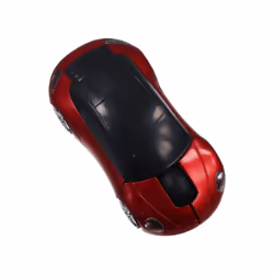 2.4GHz Sports Car Wireless Mouse USB Scroll 1600DPI Car Shaped Wireless Mouse Convenient Portable for Laptop/PC - silver