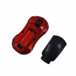 2.4GHz Sports Car Wireless Mouse USB Scroll 1600DPI Car Shaped Wireless Mouse Convenient Portable for Laptop/PC - silver
