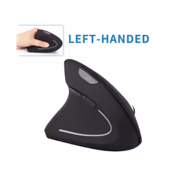 Wireless Left Handed Ergonomic Wireless Vertical Mouse  800/1200/1600 DPI 5 Buttons for Laptop Desktop PC Macbook - 2.4ghz-bl ...