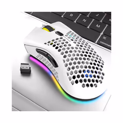 BM600 Rechargeable Gaming Mouse USB Wireless RGB Light Ergonomics Gaming Mouse Desktop PC Computers Notebook Laptop Mouses - ...