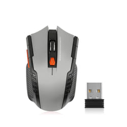 Wireless Mouse 1600DPI Optical Mouse Gamer for Computer 6 Buttons Wireless Mice with USB Receiver for PC Laptop Accessories - Wireless Gray