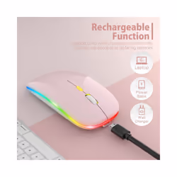 Femoro Bluetooth Wireless Mouse Portable Mobile Office Mouse Silent Ergonomic Mouse with Backlight for Laptop PC iPad Mac - 2.4G Bluetooth Gold