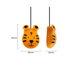 Professional Wired Mouse Cute Cartoon Animal Tiger Design 3D Kid Mouse USB Optical Small Mice 1200 DPI USB Optical For Laptop PC - tiger
