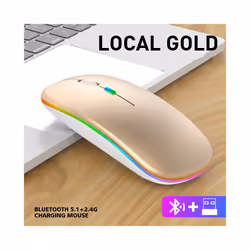 Femoro Bluetooth Wireless Mouse Portable Mobile Office Mouse Silent Ergonomic Mouse with Backlight for Laptop PC iPad Mac - L ...