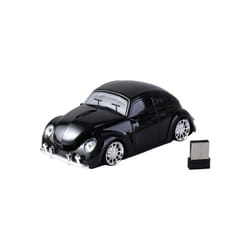 Car Shape Wireless Mouse Wireless 1000DPI Ergonomic 2.4GHz Mouse with Receiver AAA Batteries Power Optical Computer Mause - black