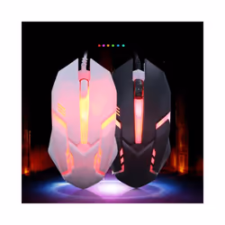 Ergonomic Wired Gaming Mouse Button LED 1000 DPI USB Computer Mouse Gamer Mice S1 Silent Mause With Backlight For PC Laptop - Black