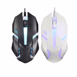 Ergonomic Wired Gaming Mouse Button LED 1000 DPI USB Computer Mouse Gamer Mice S1 Silent Mause With Backlight For PC Laptop - Black