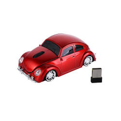 Car Shape Wireless Mouse Wireless 1000DPI Ergonomic 2.4GHz Mouse with Receiver AAA Batteries Power Optical Computer Mause - red