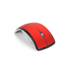 VAORLO Mini Wireless Mouse Foldable Travel Portable USB Receiver Optical Ergonomic Office Mouse for PC Laptop Mouse Gamers - Red