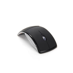 VAORLO Mini Wireless Mouse Foldable Travel Portable USB Receiver Optical Ergonomic Office Mouse for PC Laptop Mouse Gamers - Black