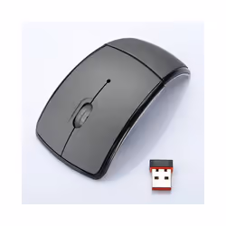 VAORLO Mini Wireless Mouse Foldable Travel Portable USB Receiver Optical Ergonomic Office Mouse for PC Laptop Mouse Gamers -  ...