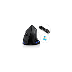 Lefon F35 Wireless Vertical Mouse Rechargeable Ergonomic Optical Mouse 2400 DPI Gaming Mice for Computer Laptop PC Mac IOS - Black