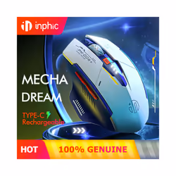 INPHIC Wireless Mouse Rechargeable 700mAh Ergonomic Silent Mice USB Receiver Mecha gaming Mouse Laptop Computer Mac MacBook - A9 Bluetooth