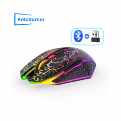 RGB Wireless Mouse Bluetooth Computer Mouse 1600DPI 6 Mute Buttons Ergonomic Rechargeable Mouse For MacBook Tablet Laptops -  ...