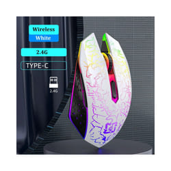 Bluetooth Dual-mode Wireless Mouse Rechargeable Mouse RGB Backlight E-Sports Mechanical Mouse Mice for PC Laptop Macbook - 2.4G White