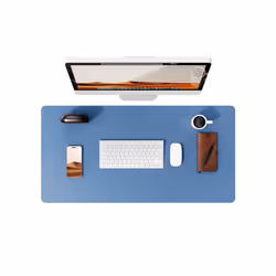 Desk Pad Protector, Office Desk Mat, Large Mouse Pad, Waterproof Non-Slip PU Leather Desk Blotter for Office and Home - Sea ...