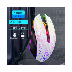 Bluetooth Dual-mode Wireless Mouse Rechargeable Mouse RGB Backlight E-Sports Mechanical Mouse Mice for PC Laptop Macbook - 2. ...