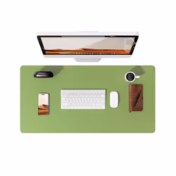 Desk Pad Protector, Office Desk Mat, Large Mouse Pad, Waterproof  Non-Slip PU Leather Desk Blotter for Office and Home - Leaf ...