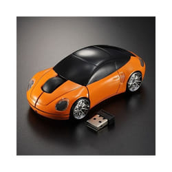 2.4GHz Sports Car Wireless Mouse 1600DPI USB Scroll Car Shaped Wireless Mouse Portable Convenient for Laptop/PC - orange