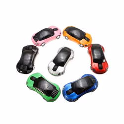 2.4GHz Sports Car Wireless Mouse 1600DPI USB Scroll Car Shaped Wireless Mouse Portable Convenient for Laptop/PC - orange