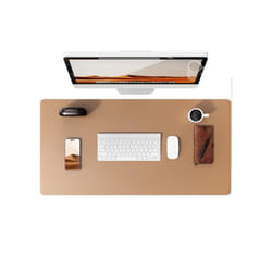 Desk Pad Protector, Office Desk Mat, Large Mouse Pad, Waterproof  Non-Slip PU Leather Desk Blotter for Office and Home - Khaki, 90x43cm