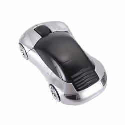 2.4GHz Sports Car Wireless Mouse 1600DPI USB Scroll Car Shaped Wireless Mouse Portable Convenient for Laptop/PC - silver