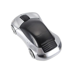 2.4GHz Sports Car Wireless Mouse 1600DPI USB Scroll Car Shaped Wireless Mouse Portable Convenient for Laptop/PC - silver