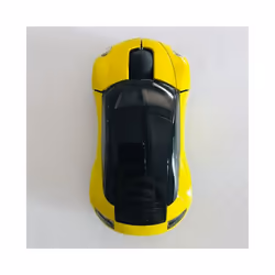 2.4GHz Sports Car Wireless Mouse 1600DPI USB Scroll Car Shaped Wireless Mouse Portable Convenient for Laptop/PC - yellow
