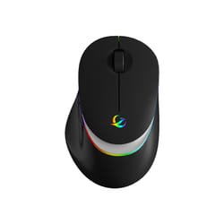 Wireless Mouse Bluetooth 2.4GHz Dual Mode Mouse Rechargeable RGB Backlight Mice for iPad PC Laptop Tablet Phone 2.4GHz USB Mause - Black