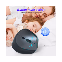 1600DPI Wireless Mouse Rechargeable Vertical Wired USB Mouse Ergonomic Luminous Mute Photoelectric Bluetooth 5.2 Game Mouse - 2.4GBT5.2 Black