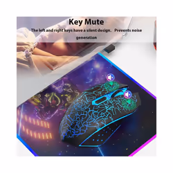 Bluetooth Wireless Mouse Rechargeable 7 Colors RGB LED Backlit Gaming Mouse Ergonomic Mice for Gamer Computer Laptop iPad - 2.4G BT Black