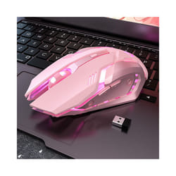 Gaming Mute Mouse Cute RGB Gamer 6 Buttons Mice Optical Office Computer Mouse For Desktop Laptop Ergonomic Game Mouse - s6 Wireless mouse