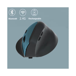 1600DPI Wireless Mouse Rechargeable Vertical Wired USB Mouse Ergonomic Luminous Mute Photoelectric Bluetooth 5.2 Game Mouse - 2.4GBT5.2  Blue