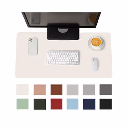 white mousepad Portable Mouse pad large Gaming Waterproof Non-slip PU Suede Desk Mat Computer Keyboard desk pad Mats - Nude, 80 X 40 CM