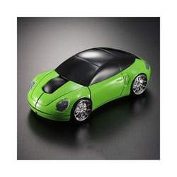 2.4GHz Sports Car Wireless Mouse USB Scroll 1600DPI Car Shaped Wireless Mouse Convenient Lightweight for Laptop/PC - green