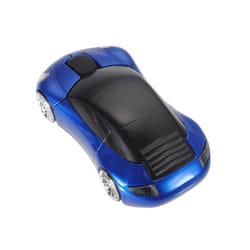 2.4GHz Sports Car Wireless Mouse USB Scroll 1600DPI Car Shaped Wireless Mouse Convenient Lightweight for Laptop/PC - blue