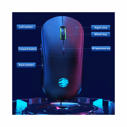 G301 Rechargeable USB Wireless Bluetooth RGB Light Gaming Mouse Desktop PC Computers Notebook Laptop Mice Mause Gamer Cute - A1