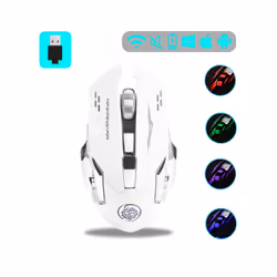 Wireless Mouse Gaming Computer Silent Rechargeable Bluetooth Mouse USB Mechanical E-Sports Backlight PC Gamer Mouse for Lapto ...