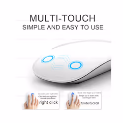 For APPLE Original Multi-Touch Surface Magic Mouse For Macbook Pro Air Mini Laptop Tablet PC iPad Bluetooth 5.0 Wireless Mouse - Black