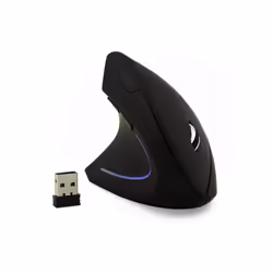 Left Hand Wireless Vertical Mouse Ergonomic Rechargeable 1600DPI Office Mause Mute Optical Mice with RGB For Laptop Desktop - ...